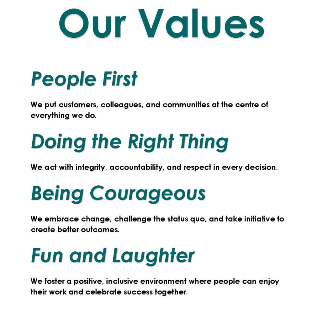 Team Davis Values